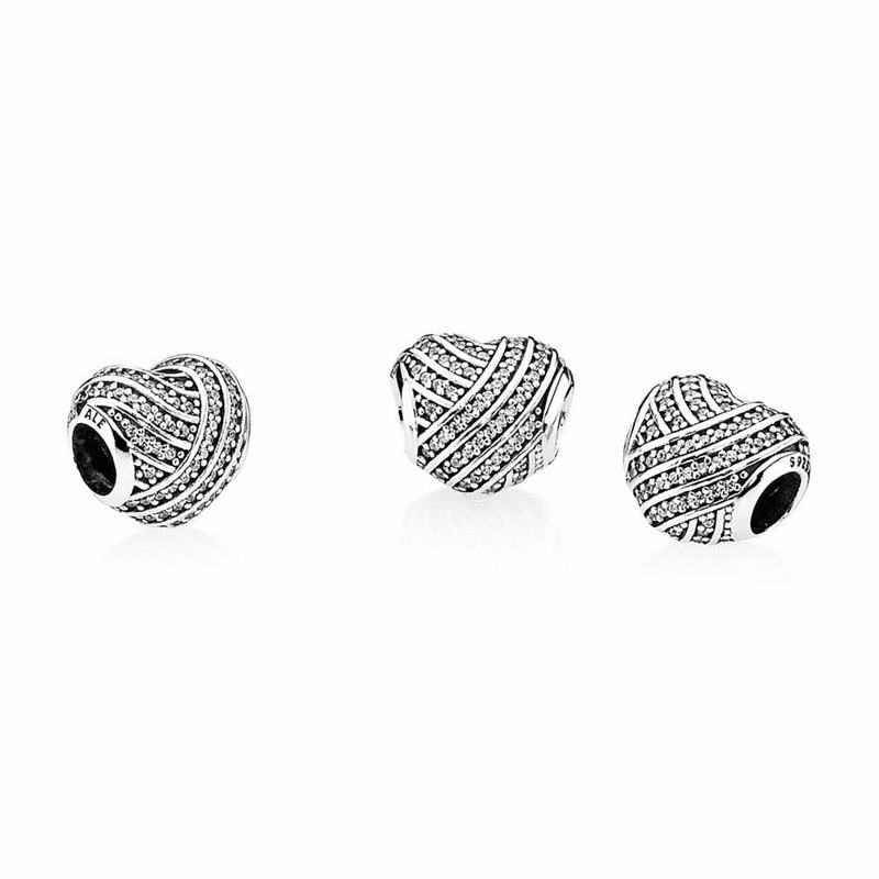 Pandora Love Lines Charm - Sterling Silver/Cubic Zirconia - Canada | QG4636AU